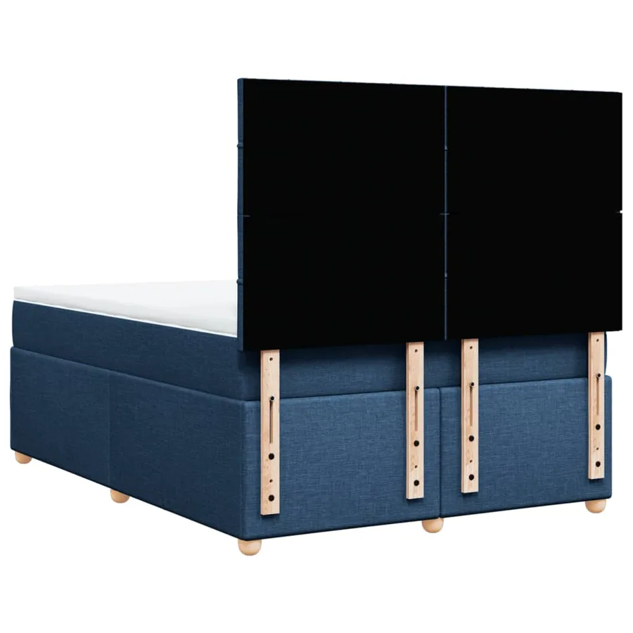 Sommier à lattes de lit avec matelas Bleu 160x200 cm Tissu - 6