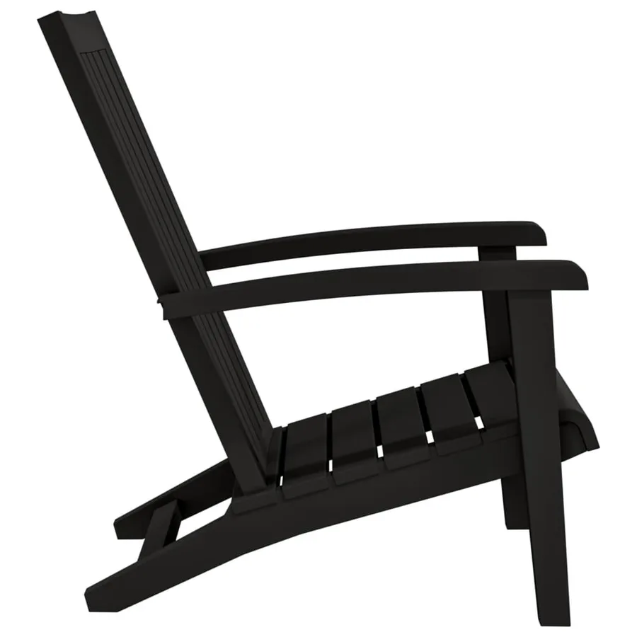 Chaises de jardin Adirondack lot de 2 noir polypropylène - 5