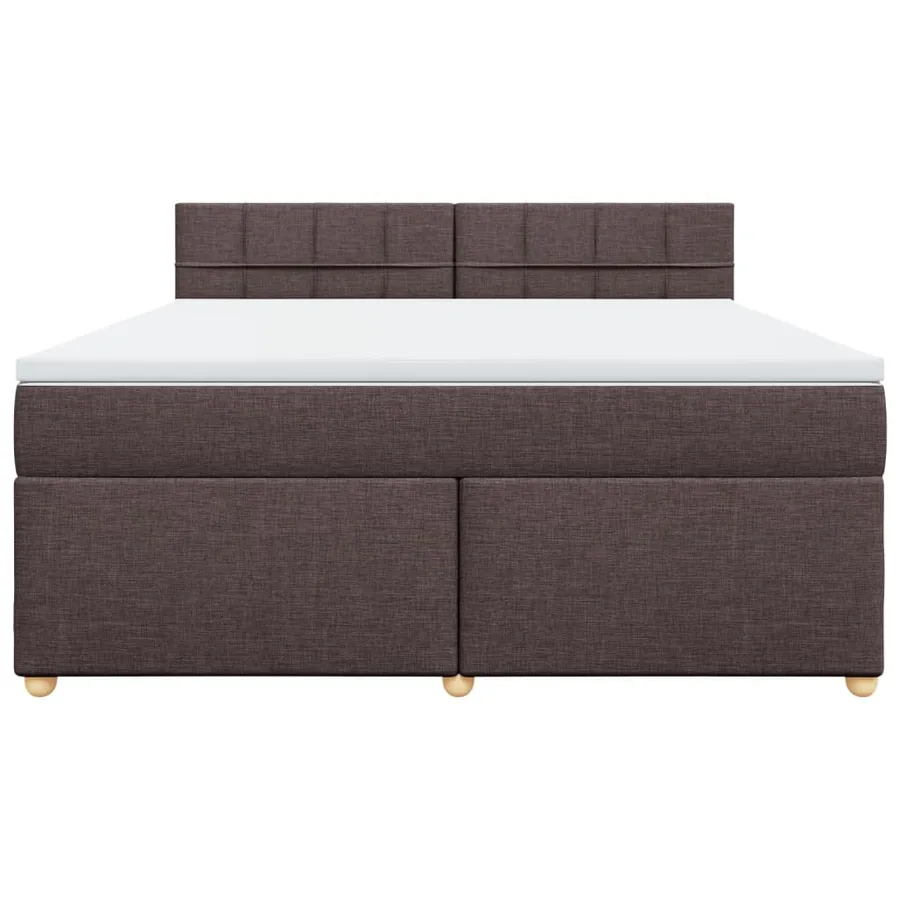 Sommier à lattes de lit avec matelas Marron foncé 180x200 cm - 6