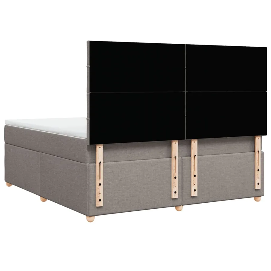 Sommier à lattes de lit avec matelas Taupe 180x200 cm Tissu - 6