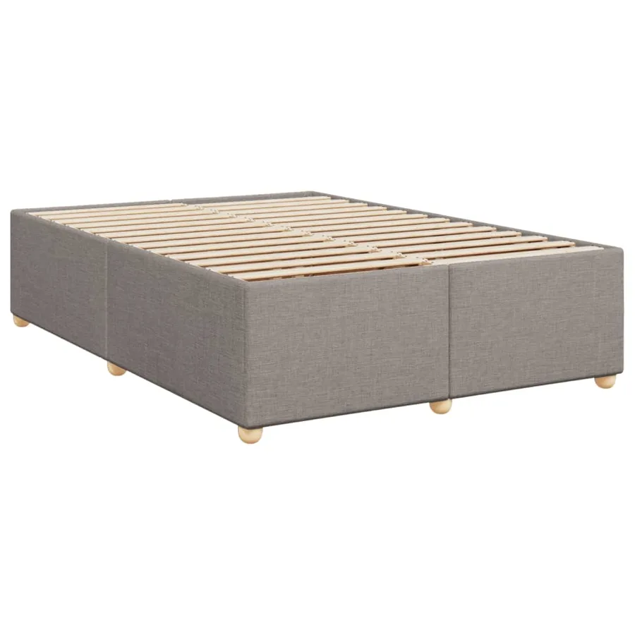 Sommier à lattes de lit avec matelas Taupe 140x200 cm Tissu - 10