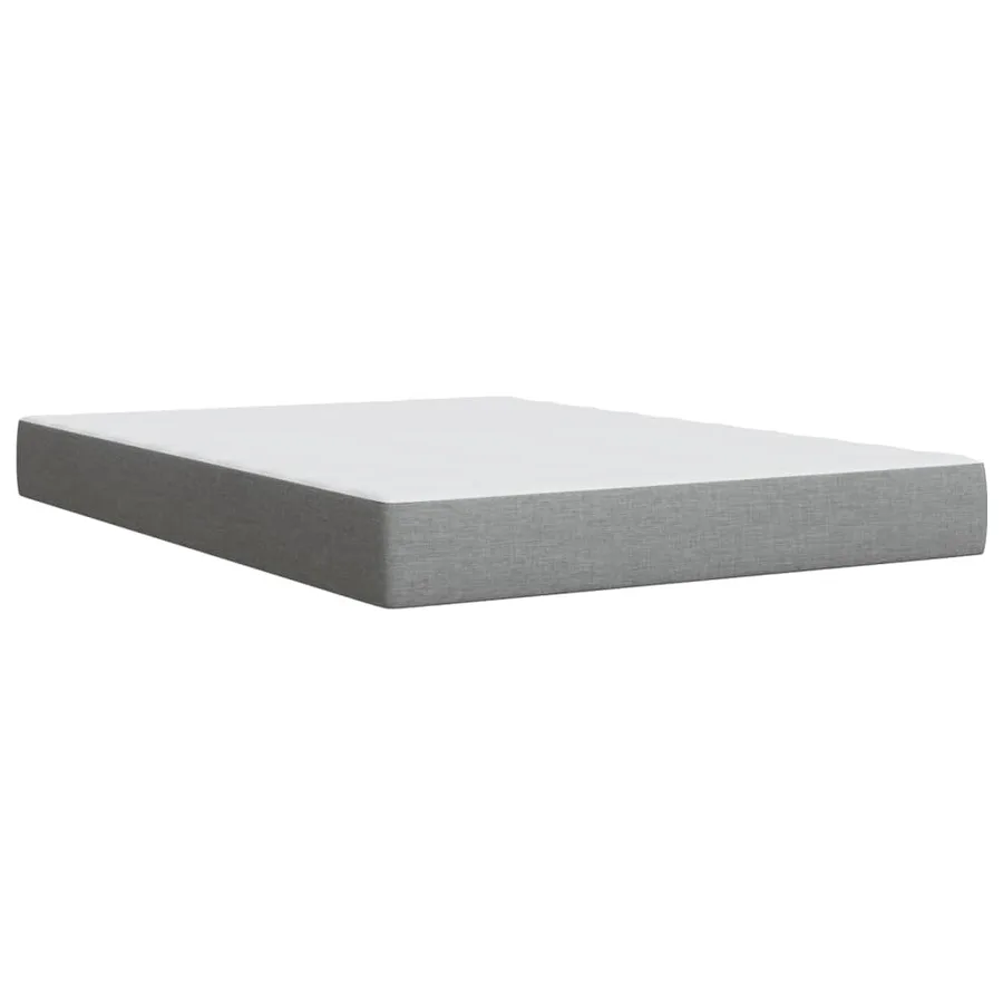 Sommier à lattes de lit avec matelas Gris clair 140x190cm Tissu - 10