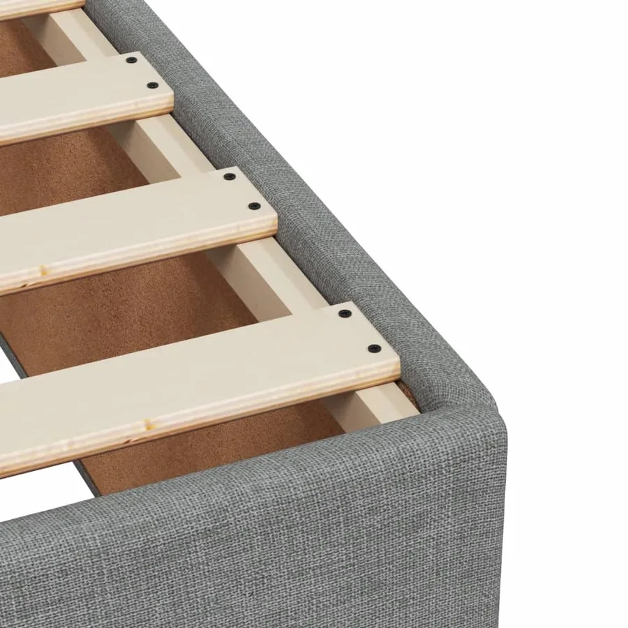 Sommier à lattes de lit avec matelas Gris clair 140x190cm Tissu - 13