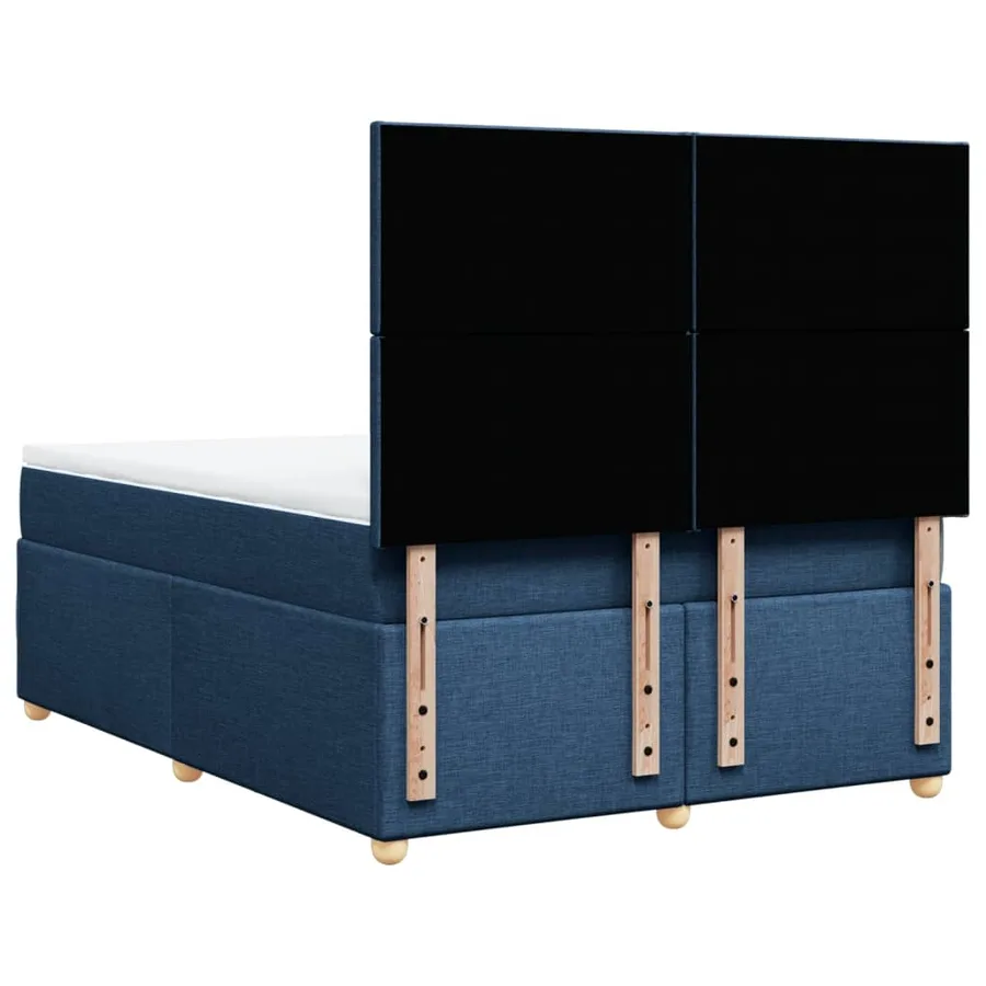 Sommier à lattes de lit avec matelas Bleu 140x200 cm Tissu - 6