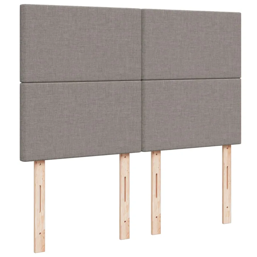 Sommier à lattes de lit avec matelas Taupe 140x190 cm Tissu - 7