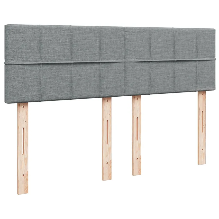 Sommier à lattes de lit avec matelas Gris clair 140x200cm Tissu - 12