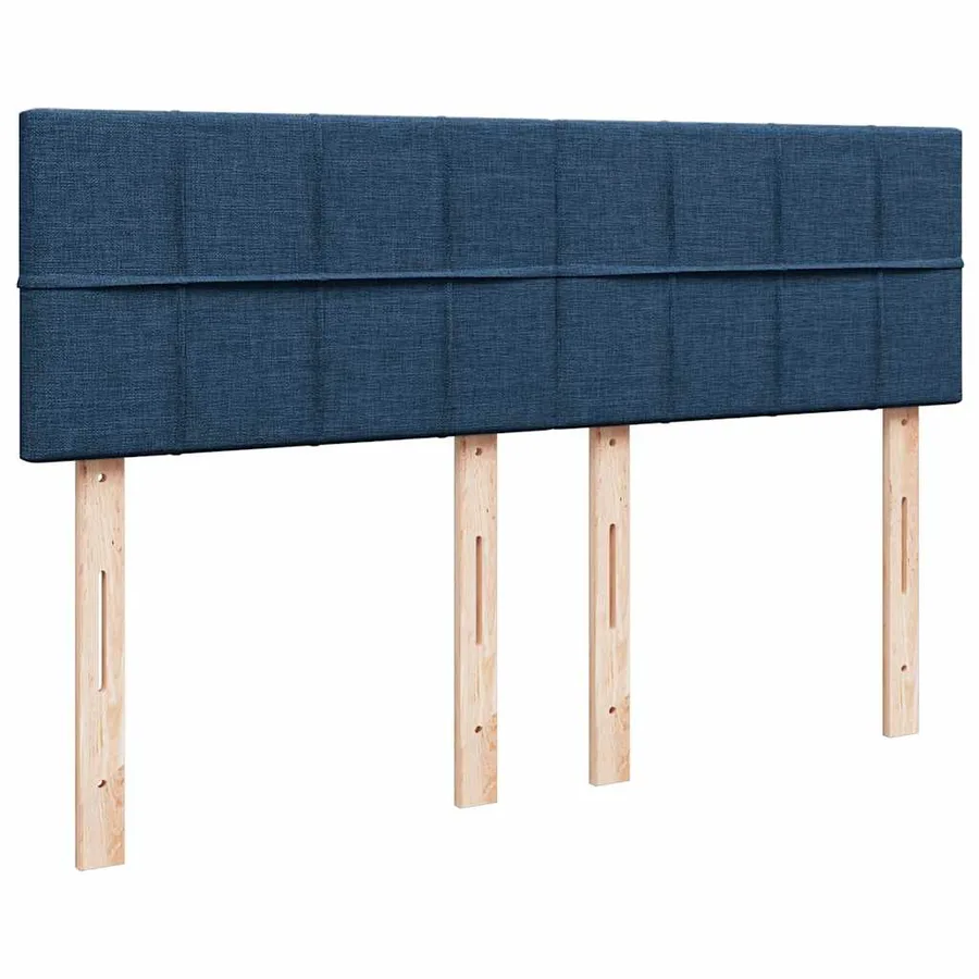 Sommier à lattes de lit avec matelas Bleu 140x190 cm Tissu - 10