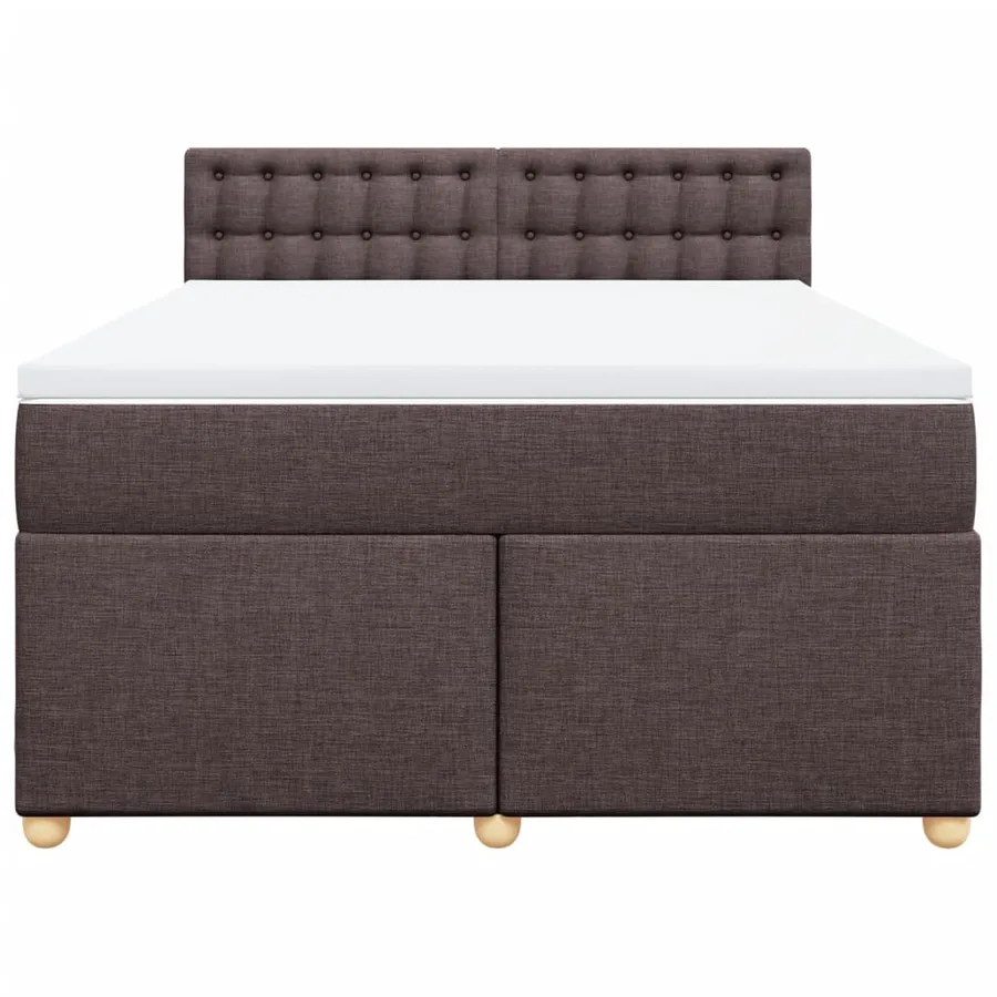 Sommier à lattes de lit avec matelas Marron foncé 160x200 cm - 6