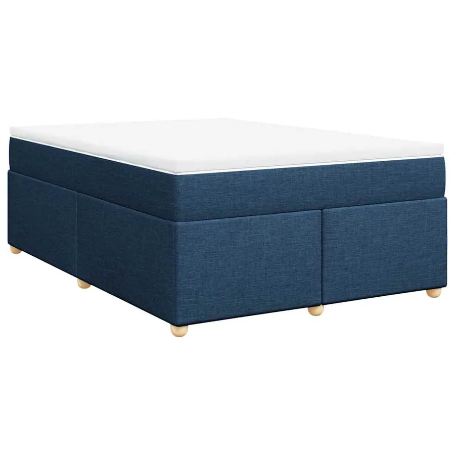 Sommier à lattes de lit avec matelas Bleu 140x190 cm Tissu - 2