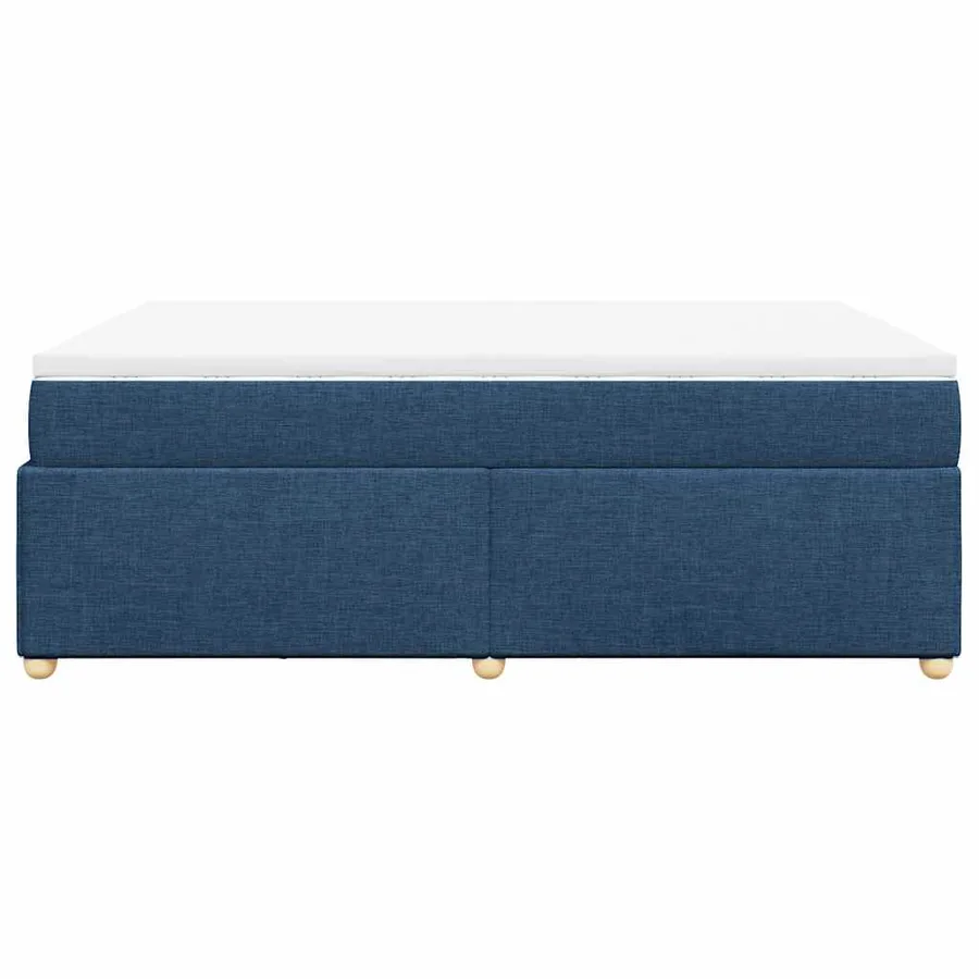 Sommier à lattes de lit avec matelas Bleu 140x190 cm Tissu - 8