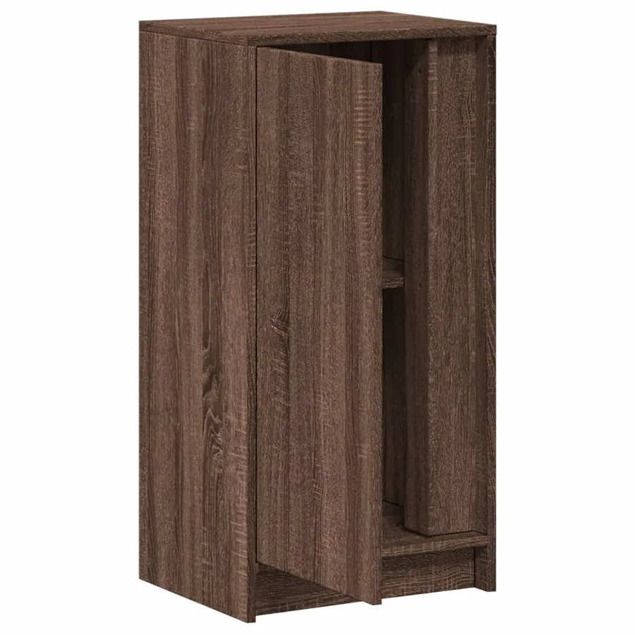 Buffet avec LED chêne marron 42,5x34x85 cm bois d'ingénierie - 7