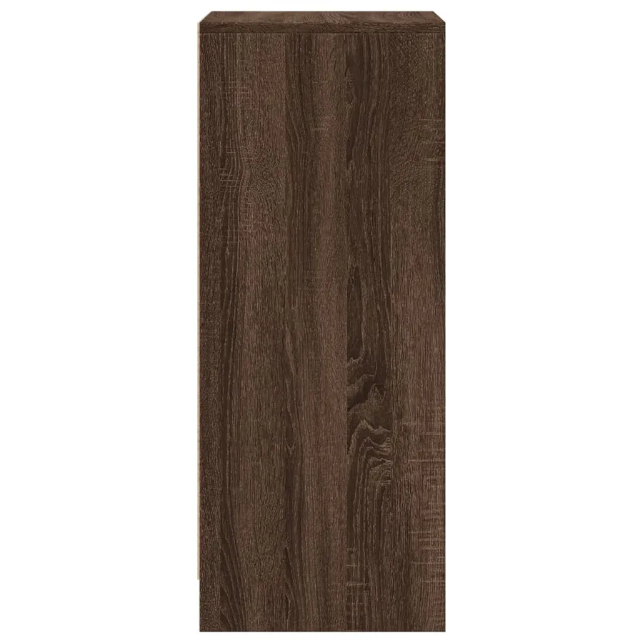 Buffet avec LED chêne marron 42,5x34x85 cm bois d'ingénierie - 8
