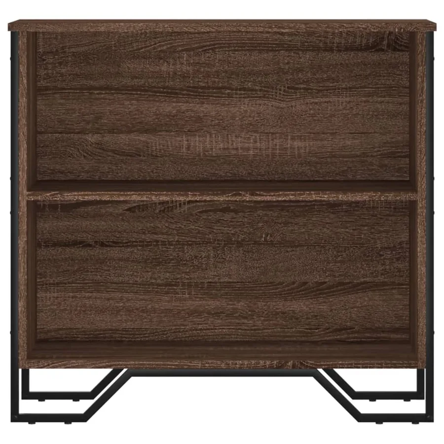 Bibliothèque chêne marron 80x31x74,5 cm bois d'ingénierie - 4