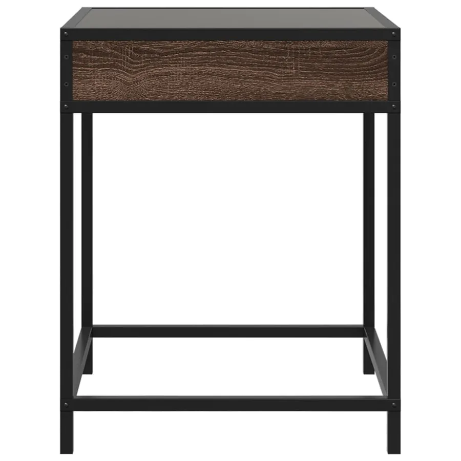 Table basse avec LED Infinity chêne marron 40x40x51 cm - 6