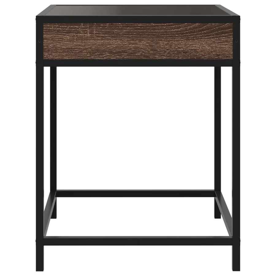 Table basse avec LED Infinity chêne marron 40x40x51 cm - 7