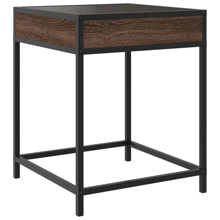Table basse avec LED Infinity chêne marron 40x40x51 cm - 8