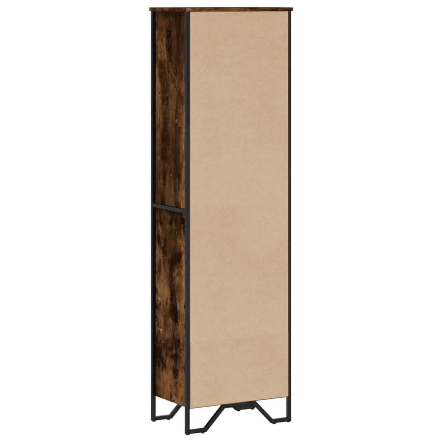 Bibliothèque chêne fumé 50x31x169 cm bois d'ingénierie - 6