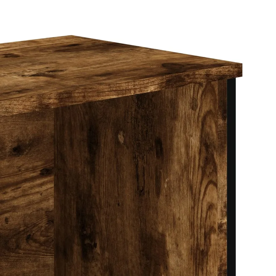 Bibliothèque chêne fumé 50x31x169 cm bois d'ingénierie - 7