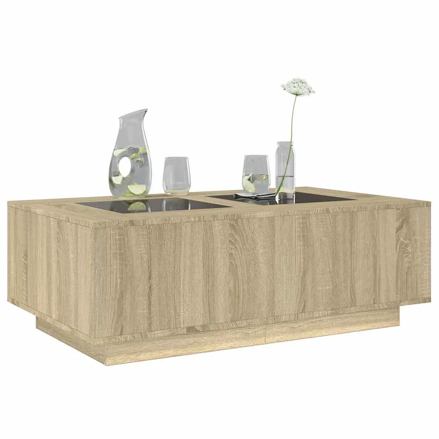 Table basse avec LED infini chêne sonoma 116x69x40 cm - 5