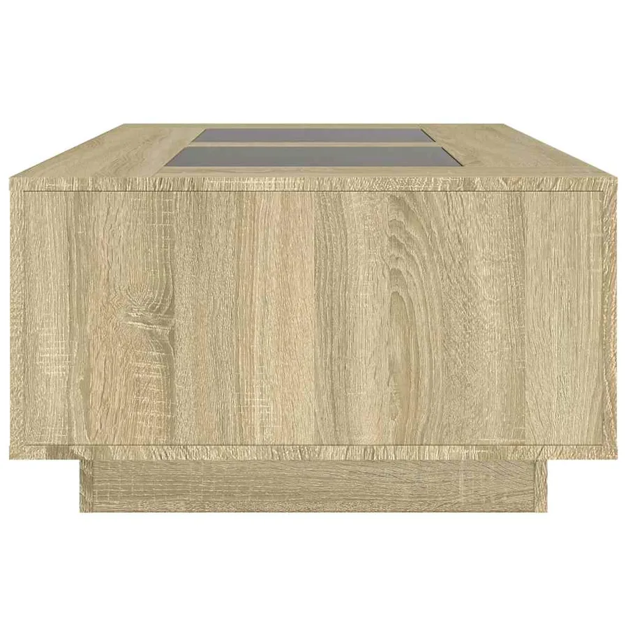 Table basse avec LED infini chêne sonoma 116x69x40 cm - 7