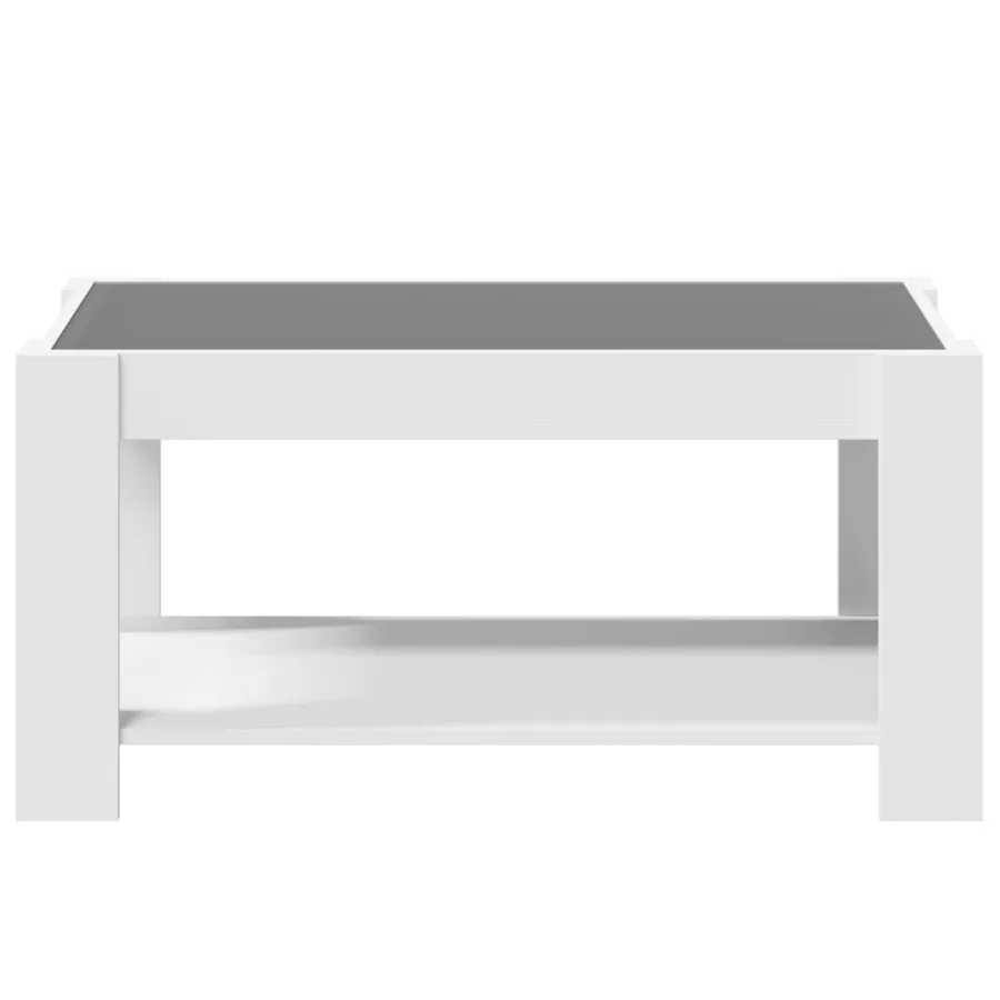 Table basse avec LED blanc 93x53x45 cm bois d'ingénierie - 6