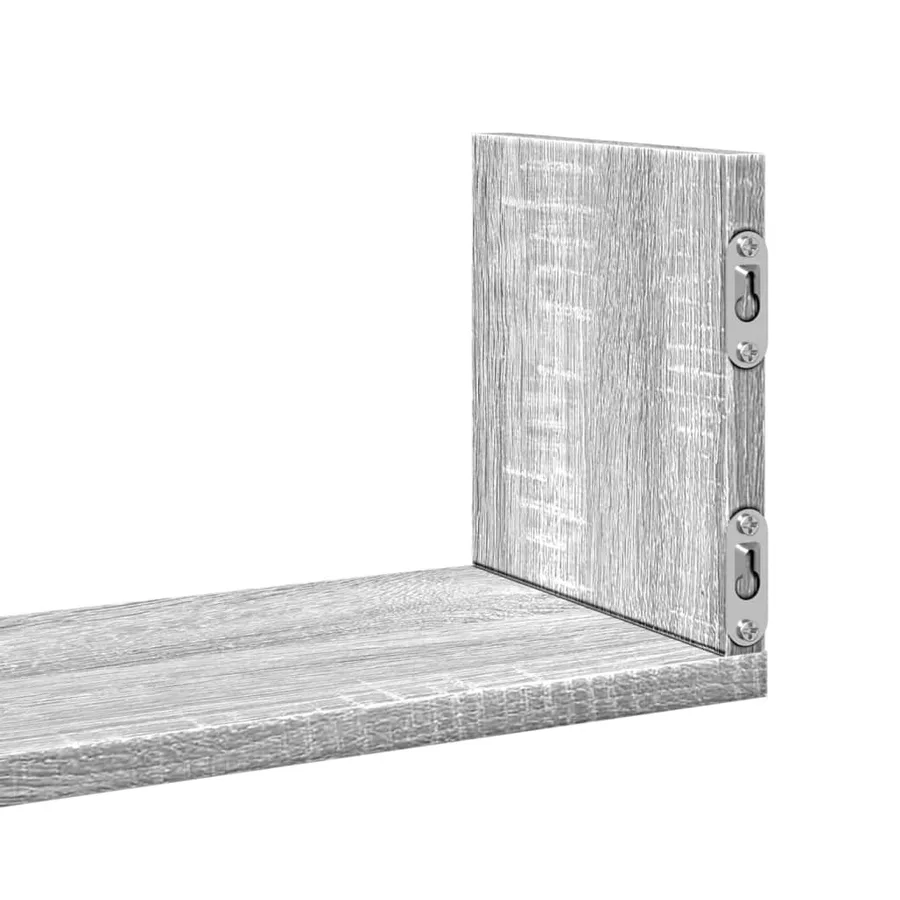 Étagères murales 3 pcs sonoma gris 58x18x18 cm bois ingénierie - 8