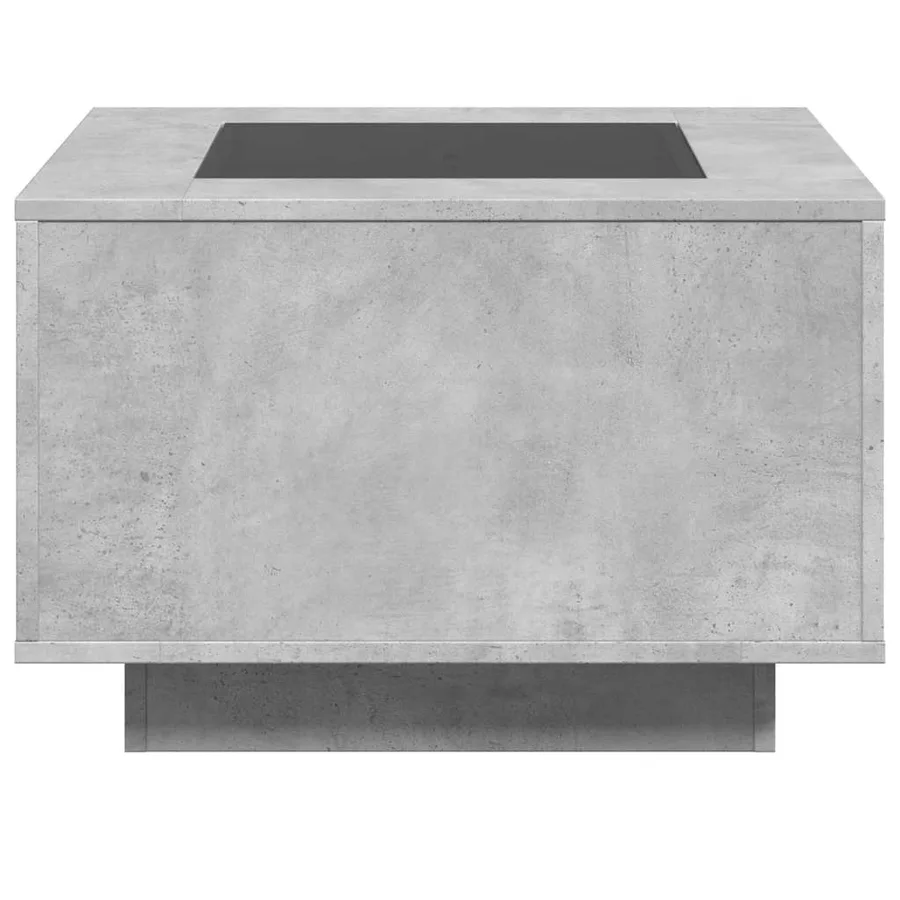Table basse avec LED gris béton 60x60x40 cm bois d'ingénierie - 7