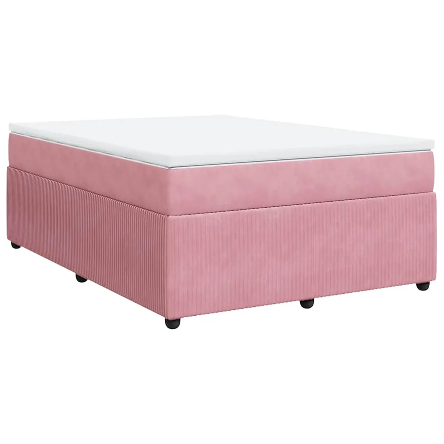 Sommier à lattes de lit avec matelas Rose 140x200 cm Velours - 2