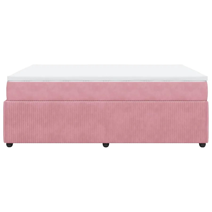 Sommier à lattes de lit avec matelas Rose 140x200 cm Velours - 8