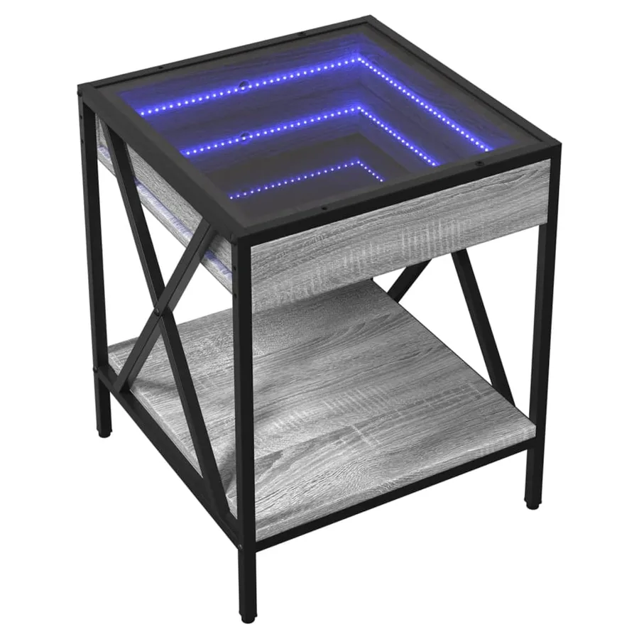 Table basse avec LED Infinity sonoma gris 40x40x49 cm - 3