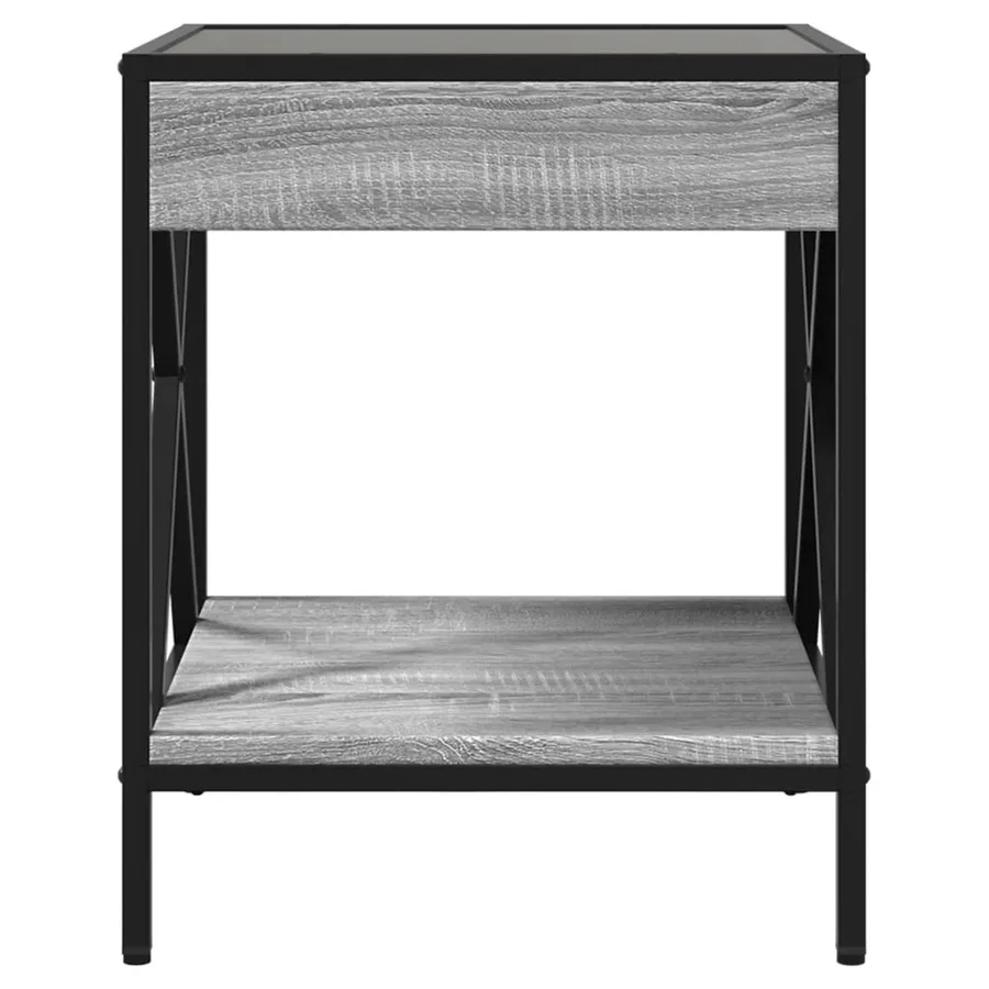 Table basse avec LED Infinity sonoma gris 40x40x49 cm - 6