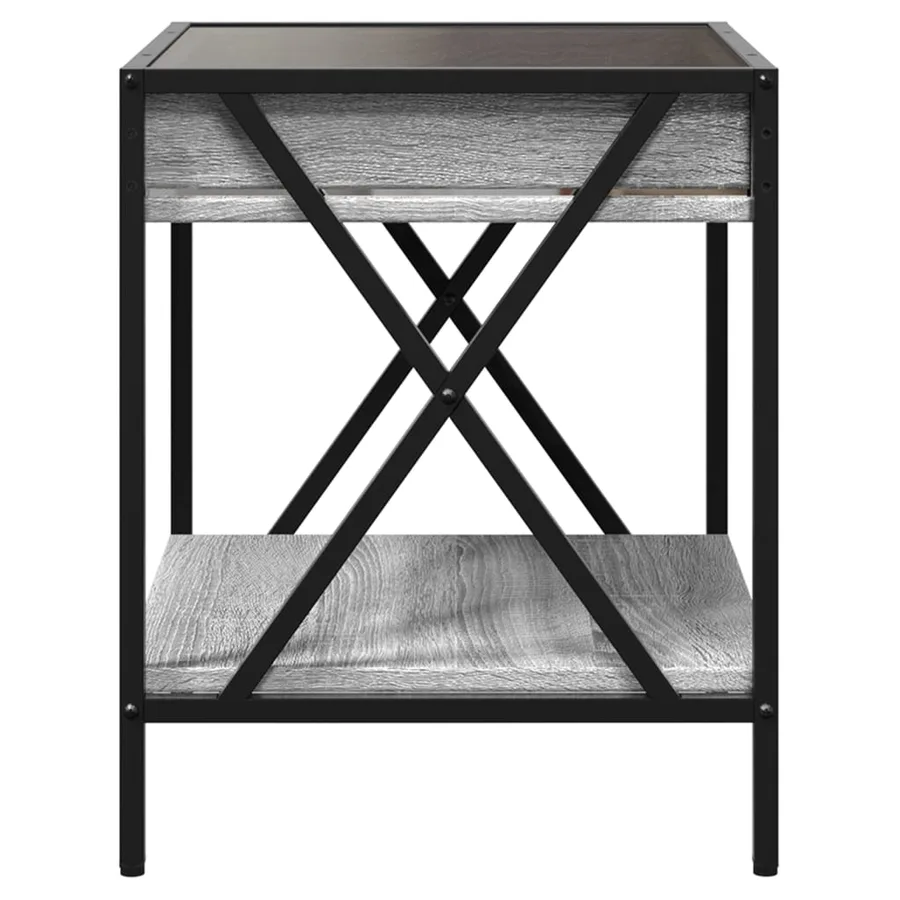 Table basse avec LED Infinity sonoma gris 40x40x49 cm - 7