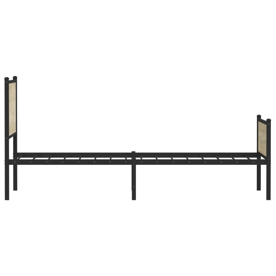 Cadre de lit en métal sans matelas chêne sonoma 100x200 cm - 6