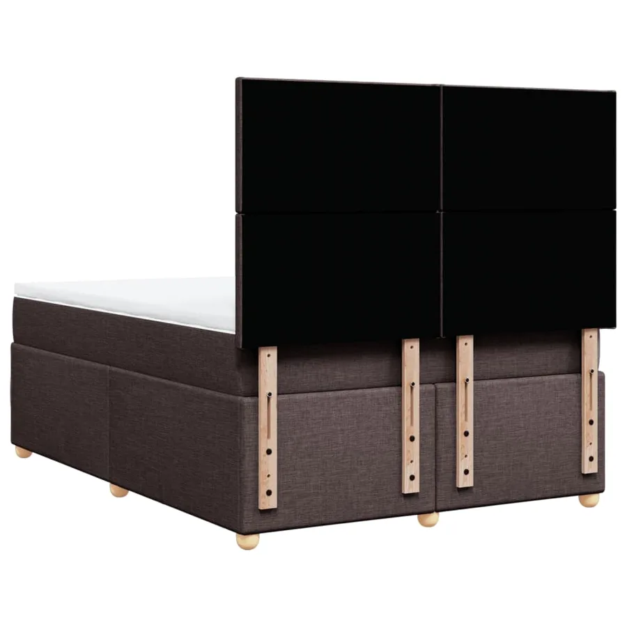 Sommier à lattes de lit avec matelas Marron foncé 140x190 cm - 8