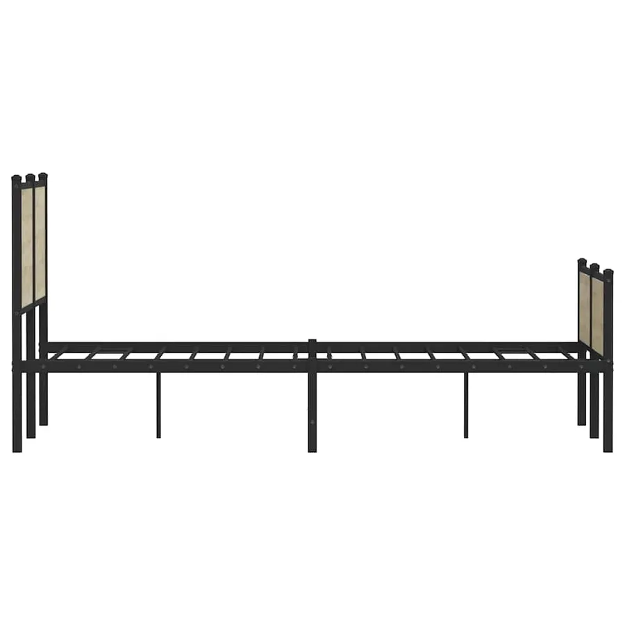 Cadre de lit en métal sans matelas chêne sonoma 137x190 cm - 6