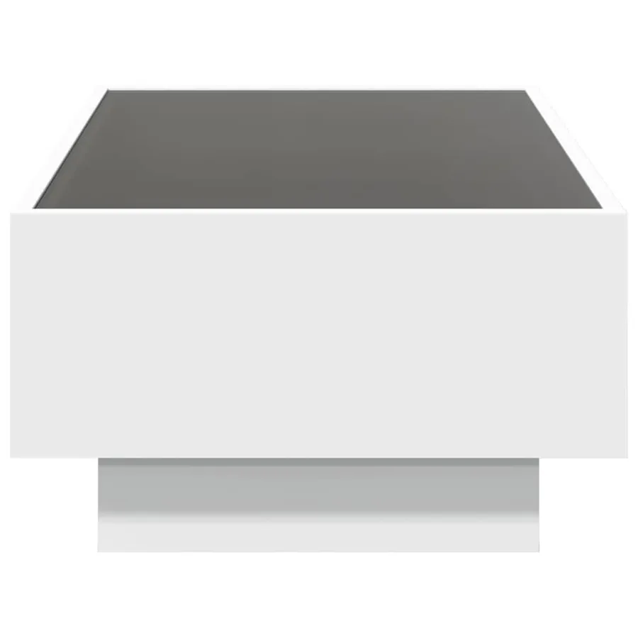 Table basse avec LED blanc 90x50x30 cm bois d'ingénierie - 7