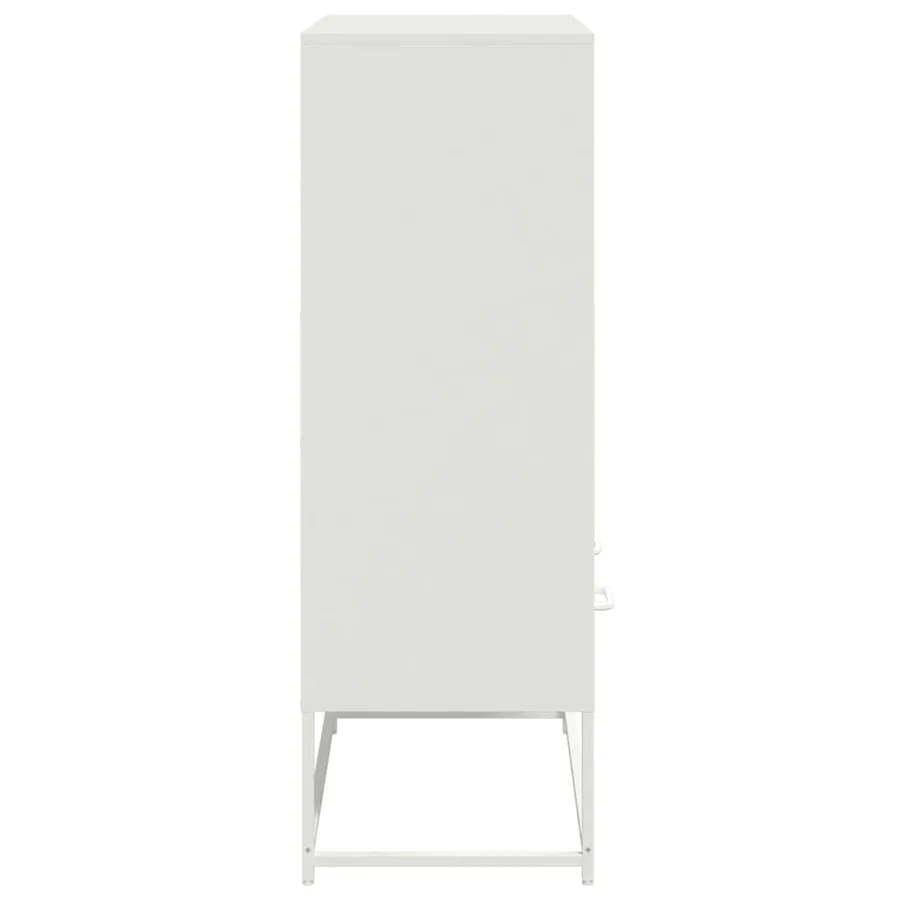 Buffet haut blanc 68x39x111,5 cm acier - 6