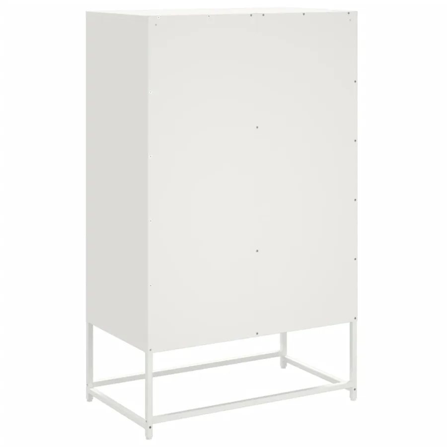 Buffet haut blanc 68x39x111,5 cm acier - 7