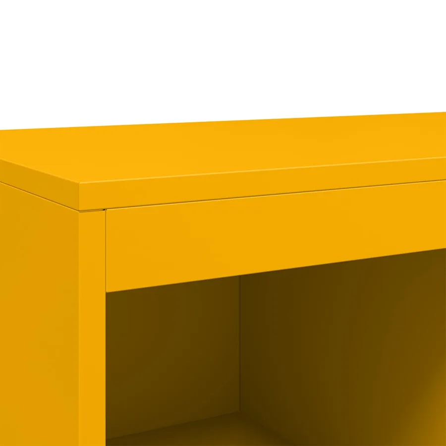 Buffet haut jaune moutarde 68x39x111,5 cm acier - 10