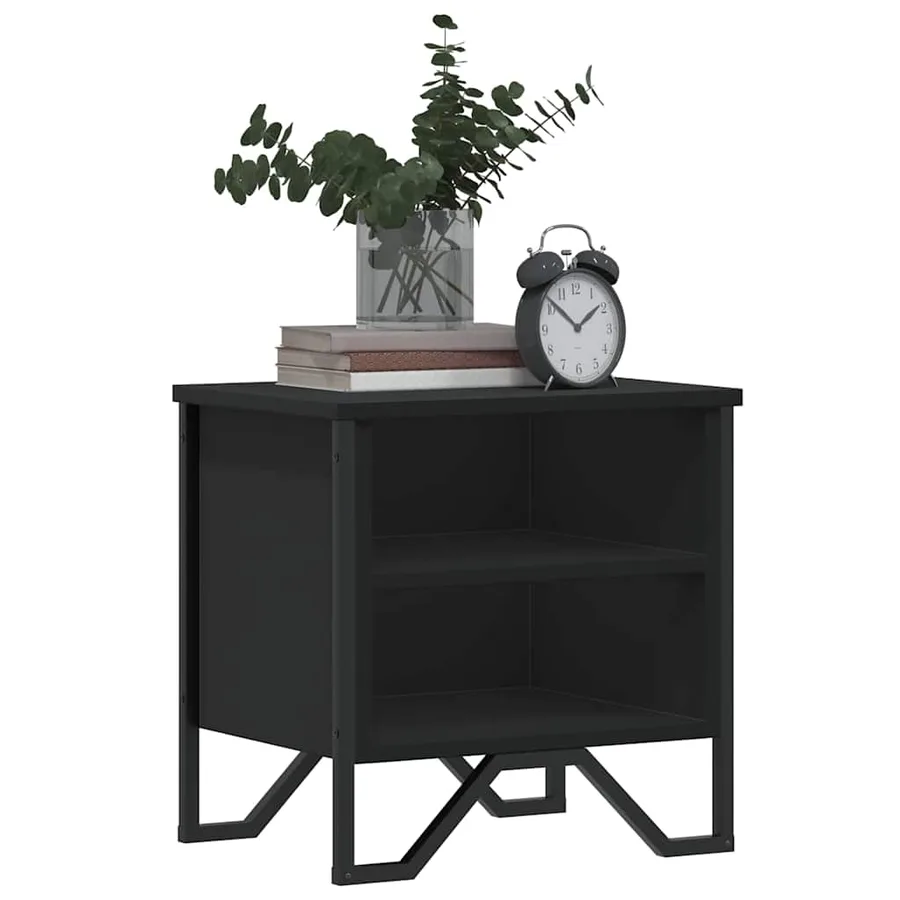 Tables de chevet 2 pcs noir 40x30x40 cm bois d'ingénierie - 4