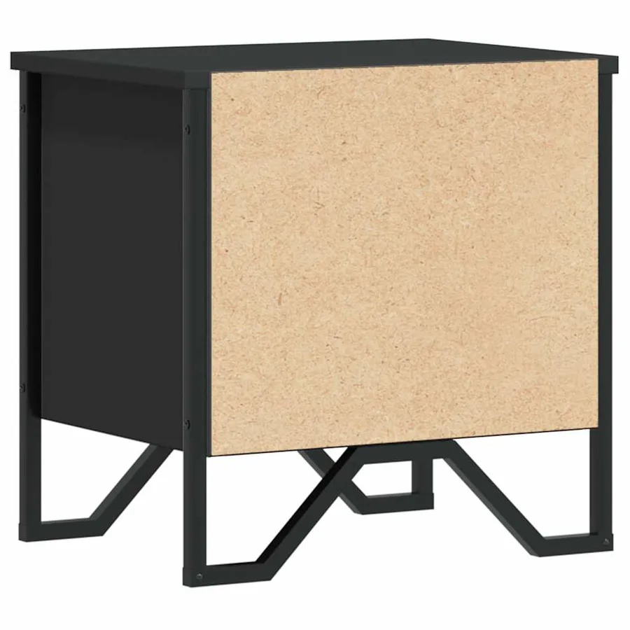 Tables de chevet 2 pcs noir 40x30x40 cm bois d'ingénierie - 7