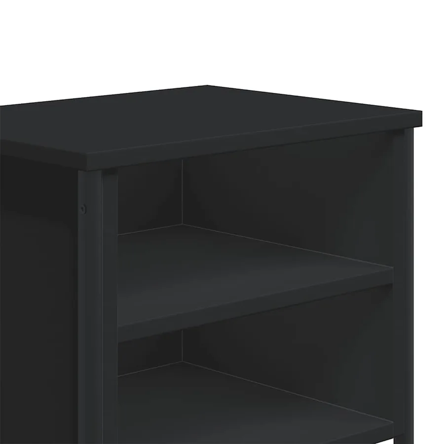 Tables de chevet 2 pcs noir 40x30x40 cm bois d'ingénierie - 8
