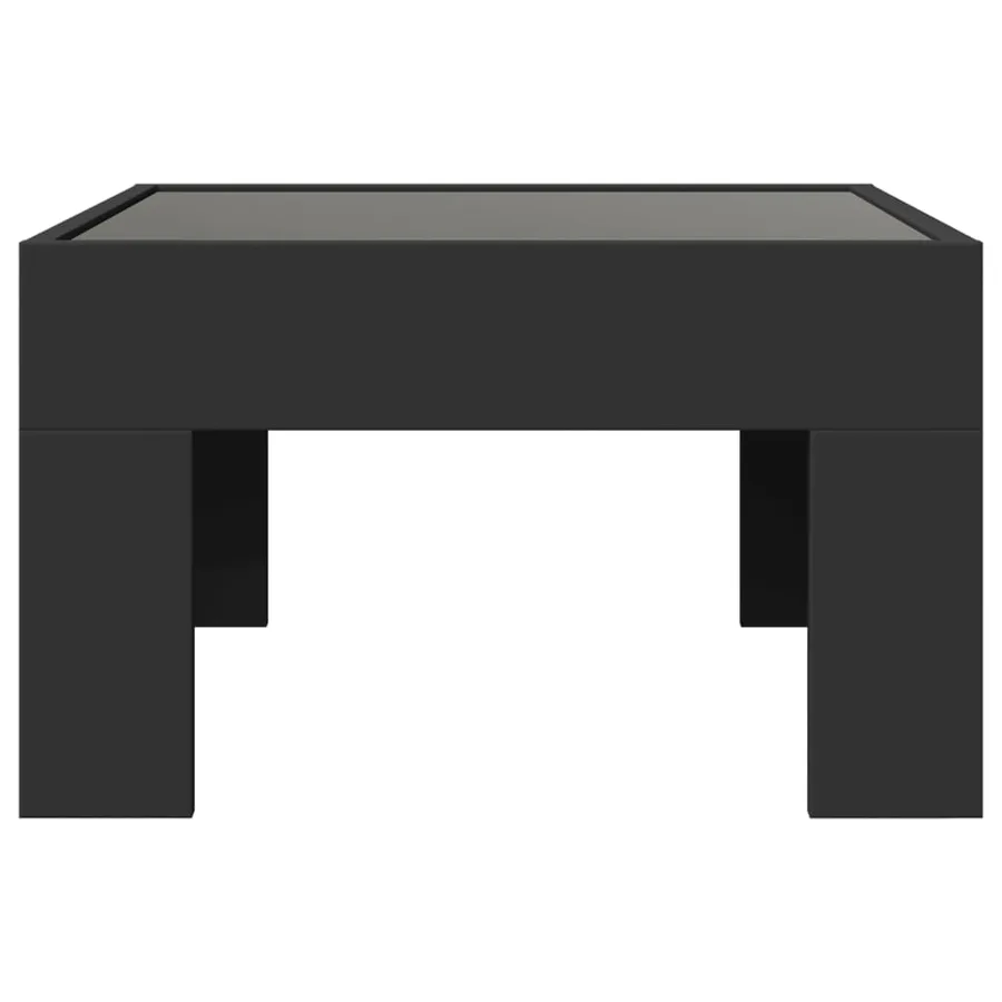 Table basse avec LED infini noir 50x50x30 cm - 6