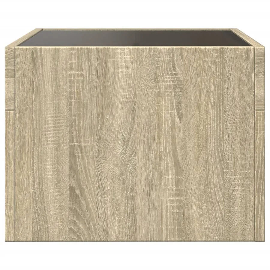 Table de chevet avec LED infini chêne sonoma 40x40x30 cm - 5