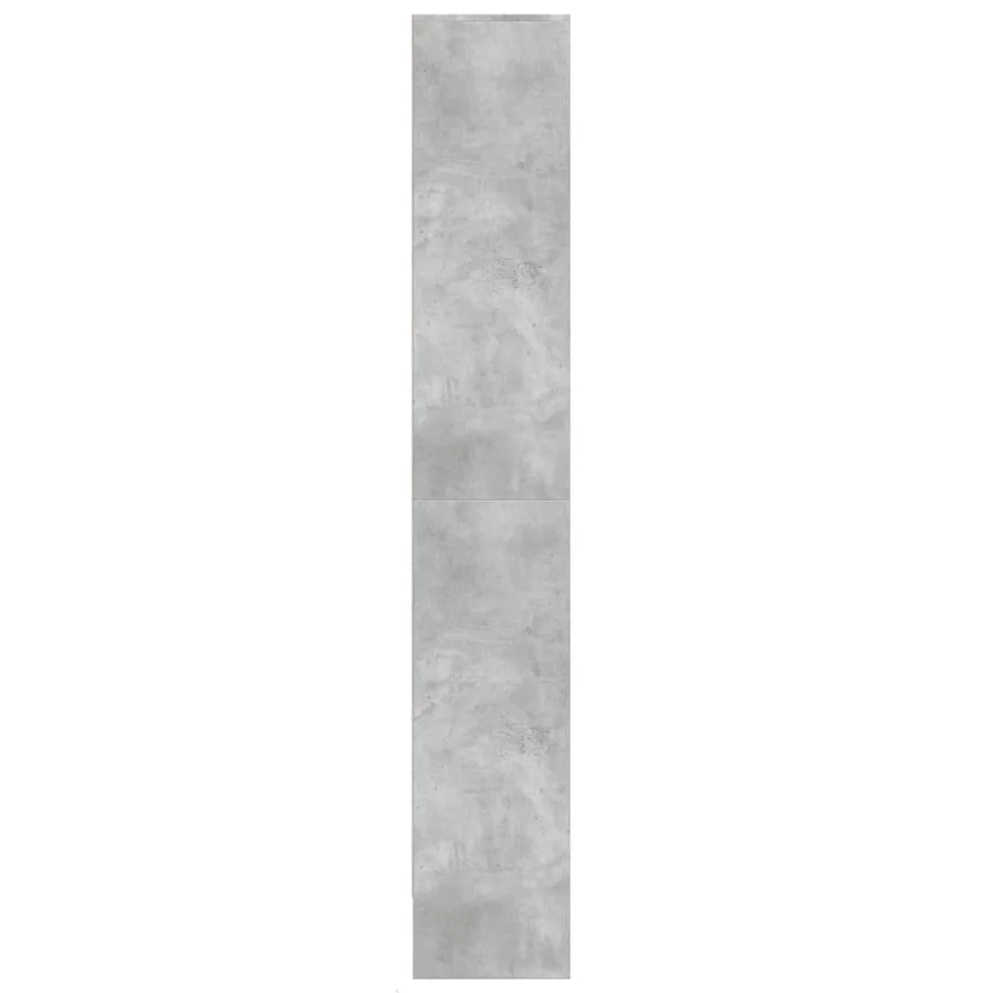 Buffet haut avec LED gris béton 69x32,5x200cm bois d’ingénierie - 7