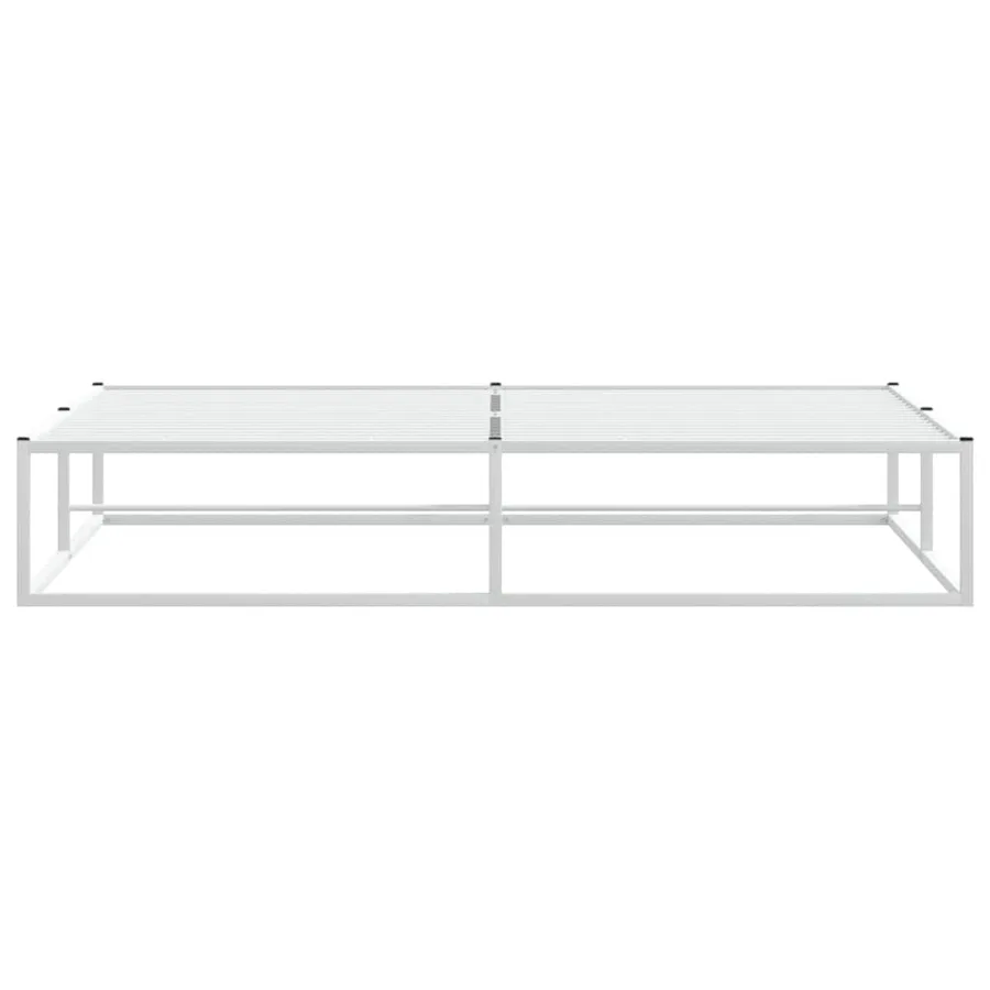 Cadre de lit sans matelas blanc 180x200 cm métal - 4