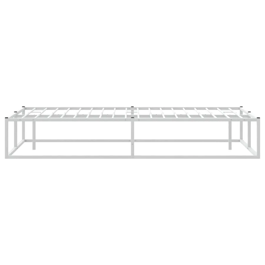 Cadre de lit sans matelas blanc 180x200 cm métal - 5