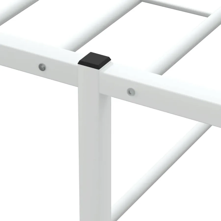 Cadre de lit sans matelas blanc 180x200 cm métal - 7
