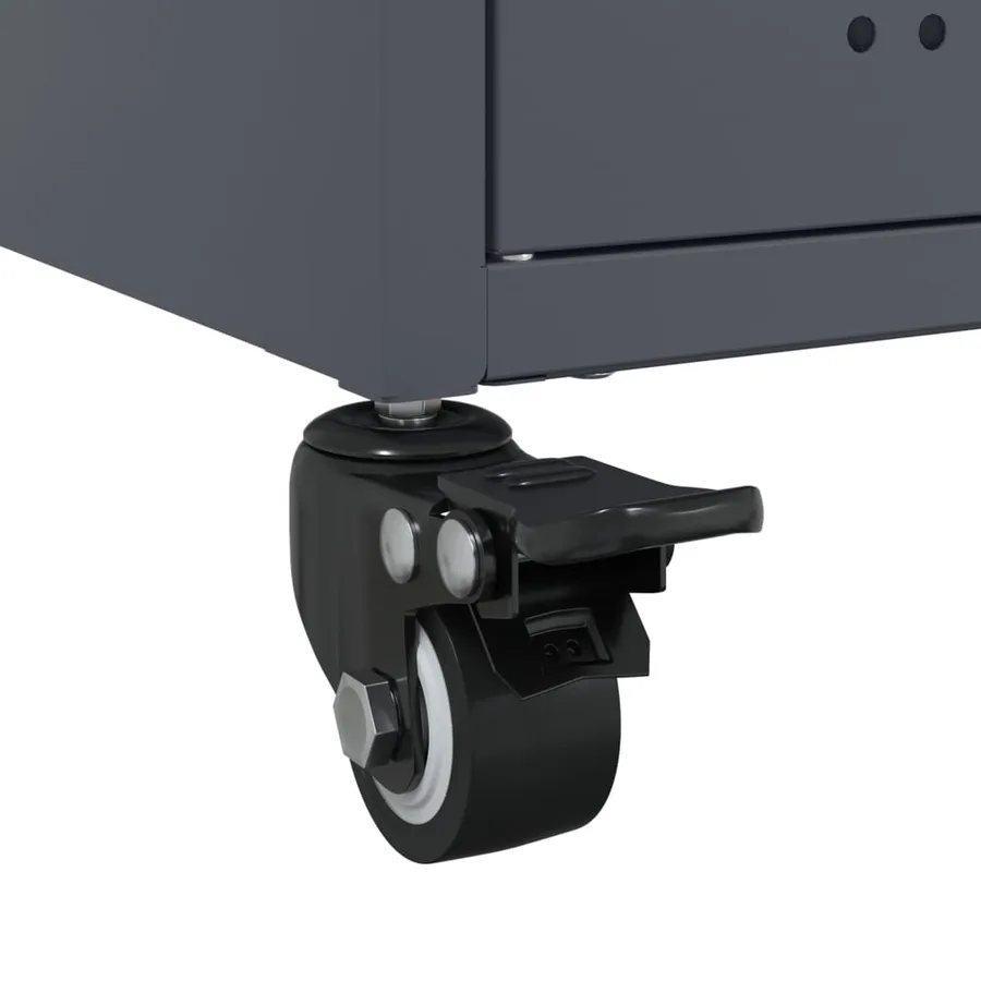 Meuble TV anthracite 68x39x43,5 cm acier - 12