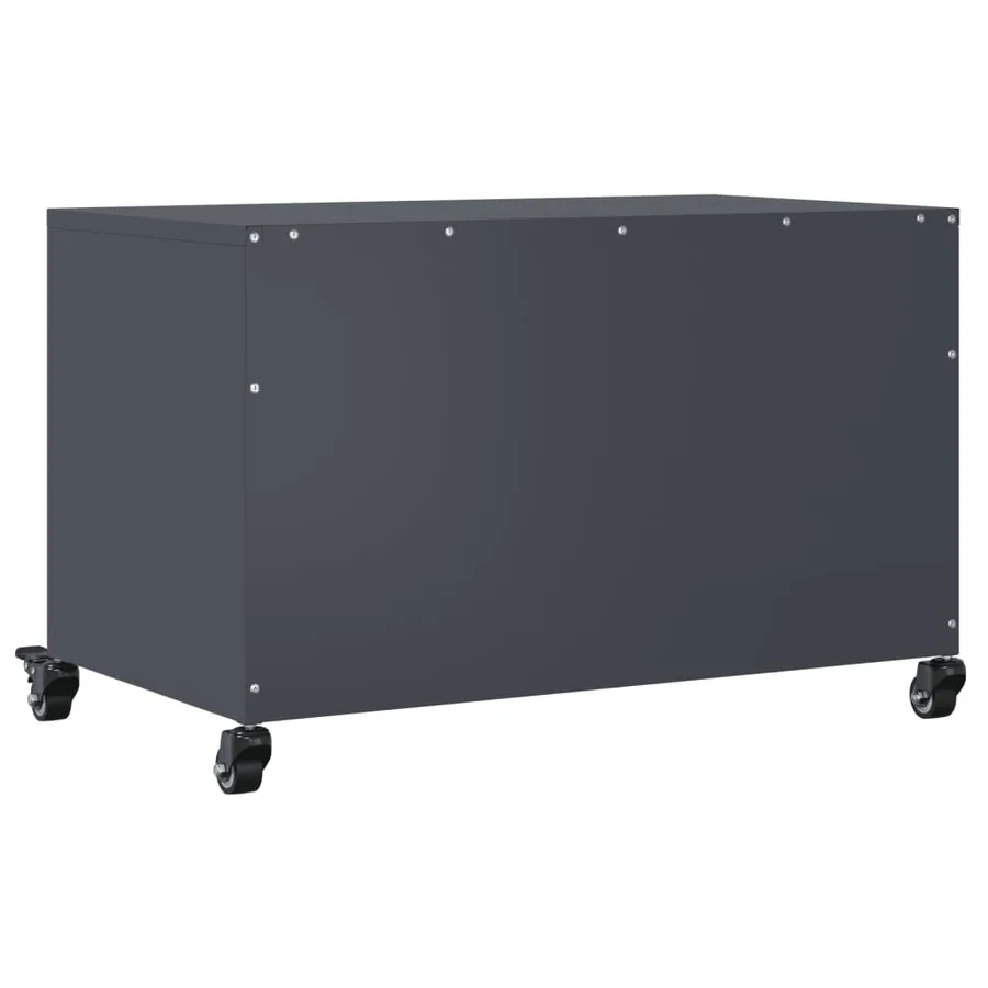 Meuble TV anthracite 68x39x43,5 cm acier - 8